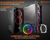 Cougar bringt neue Gehäuse – Panzer Evo RGB & Turret Midi – sowie neue Vortex LED-Lüfter