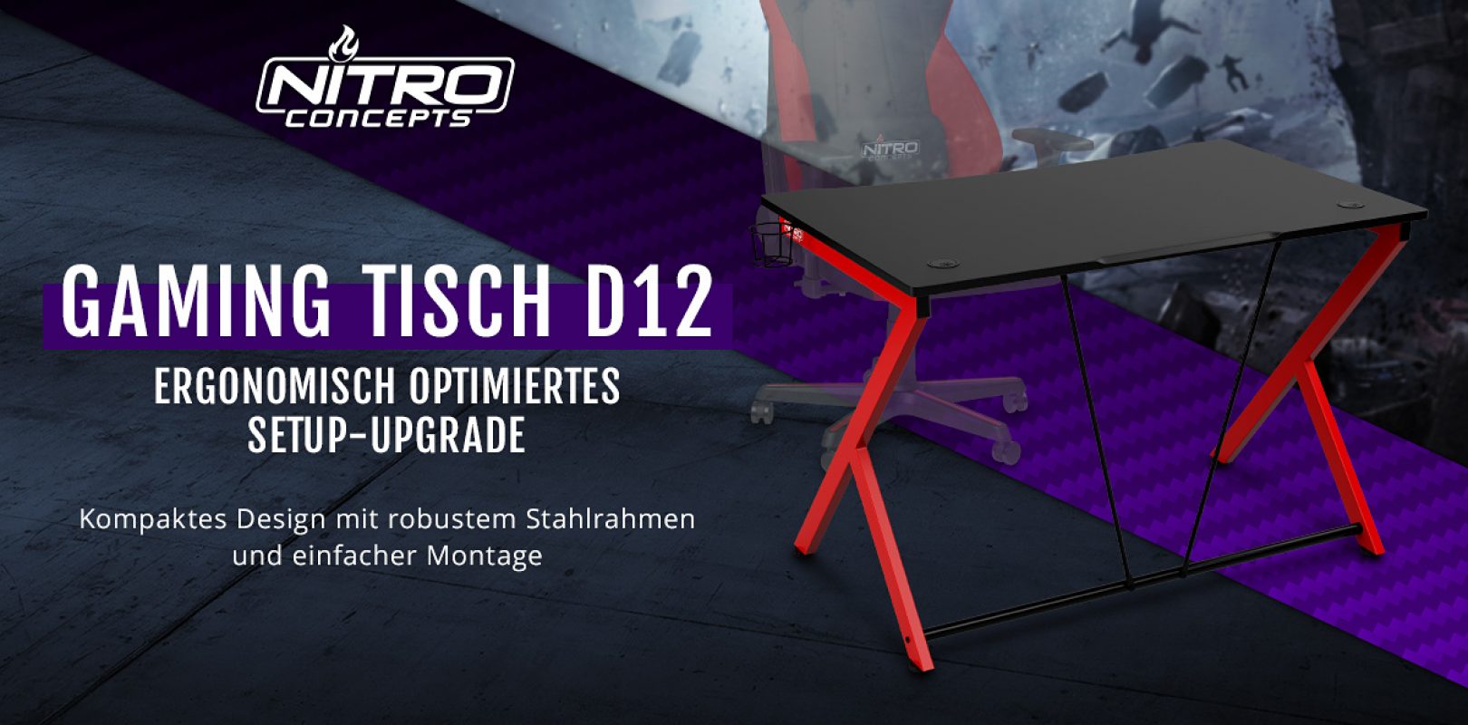 Nitro Concepts D12 Das Einsteigermodel Des Gaming Tisches Im Detail Mde Gaming