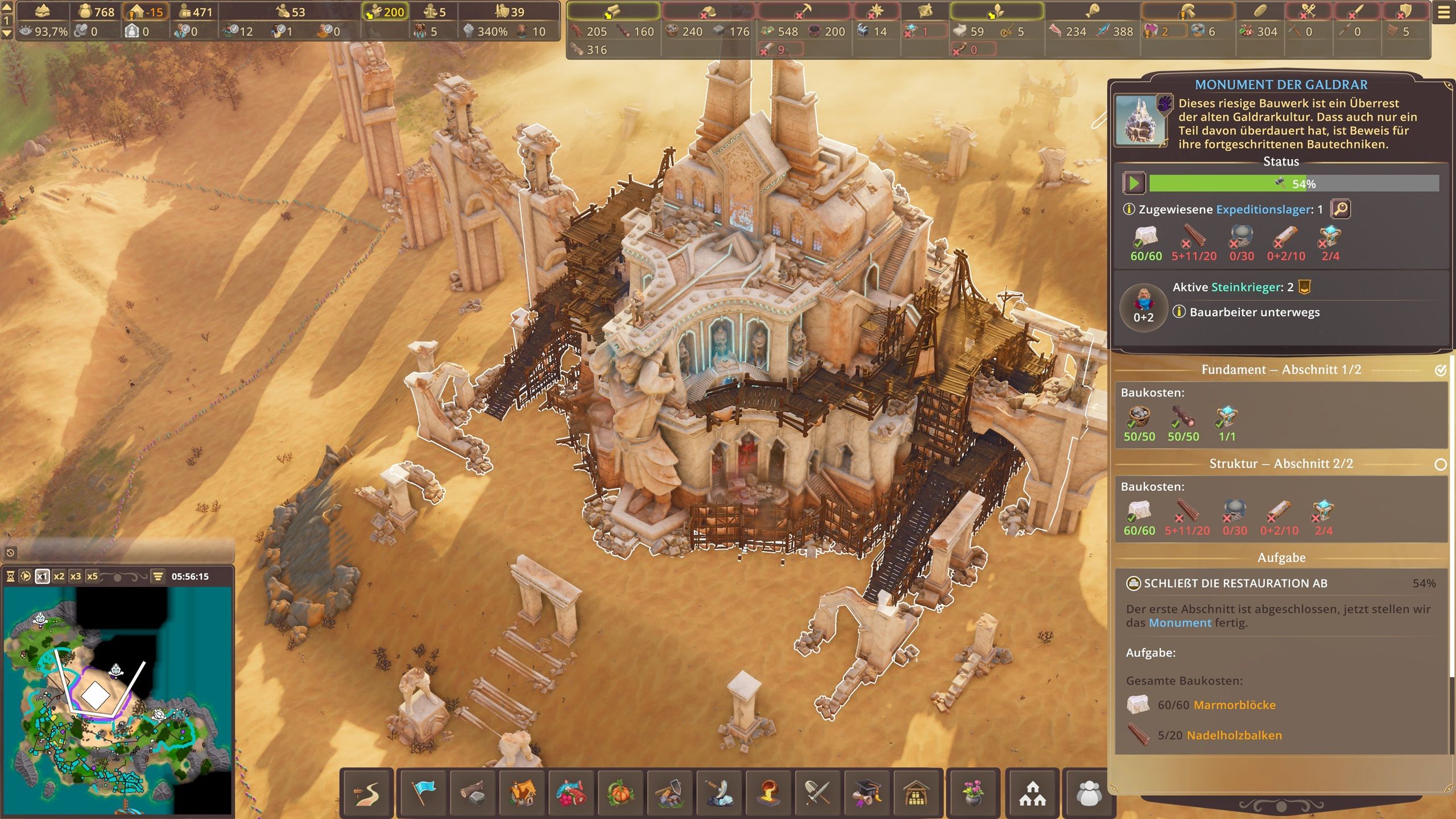 Diese zerstörten Monumente sollen wir im DLC wieder aufbauen - Pioneers of Pagonia: Echoes of Aldramar.
