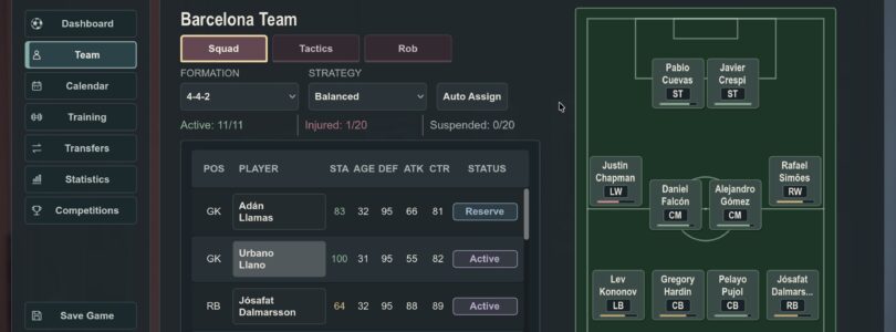Simple Football League Manager – Demo veröffentlicht